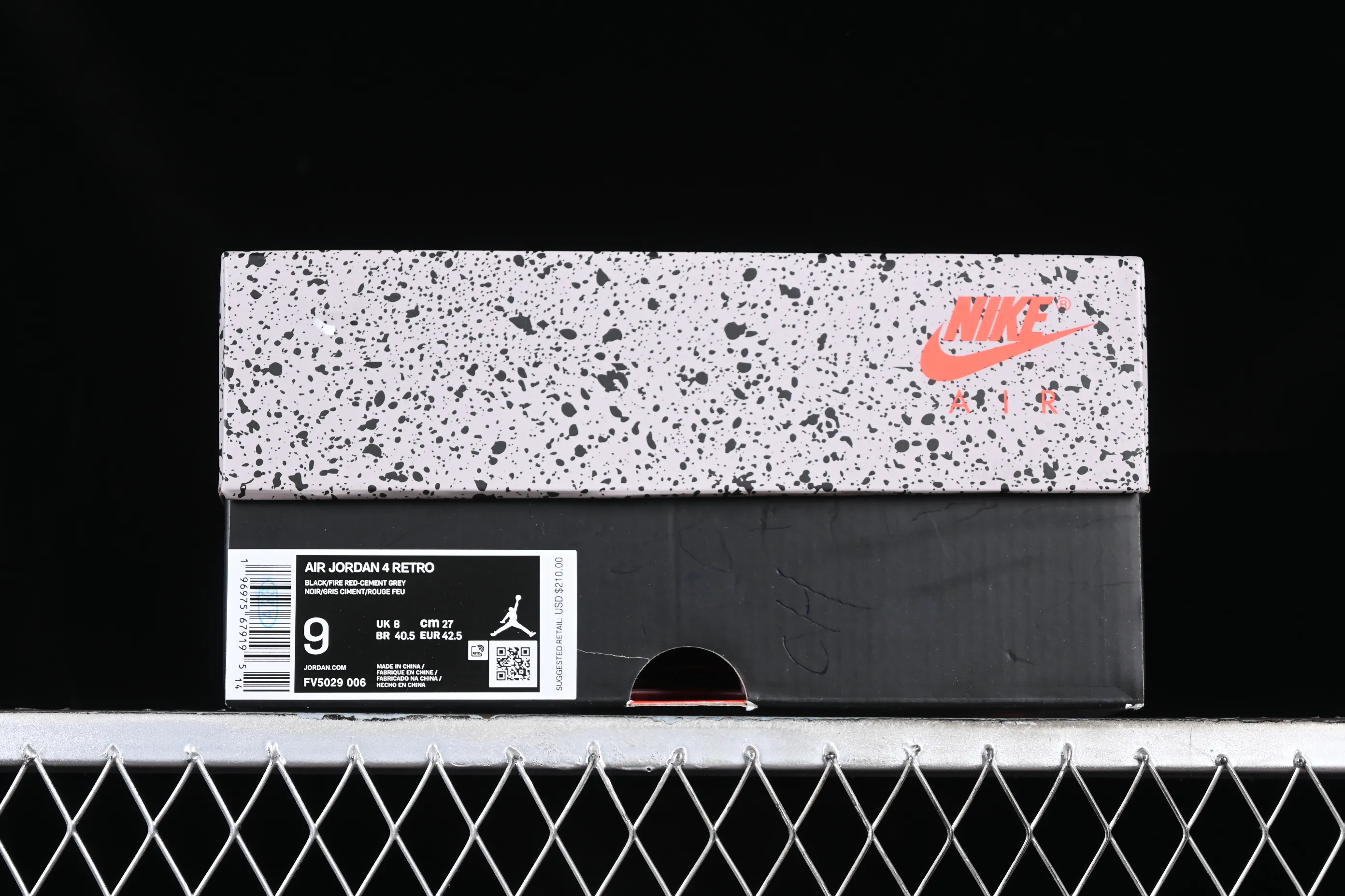 All categories Air Jordan Jordan series basketball shoes Air Jordan 4 pure original Air Jordan 4 Retro "Bred Reimagined" AJ4 Joe 4 black red FV5029-006